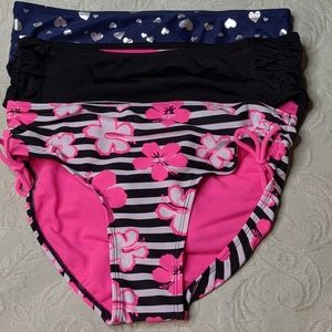 NWOT JUSTICE 3 SWIM SUITS BATTOM SZ.18